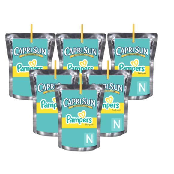 Custom Diapers Juice labels, Leak Guard Pouche labels, Size N Design, Set of 12 - Picture 2 of 4